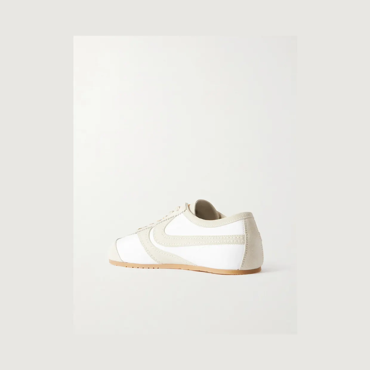 Dries Van Noten Suede-Trimmed Leather Sneakers White (261-021725-0117) (4)