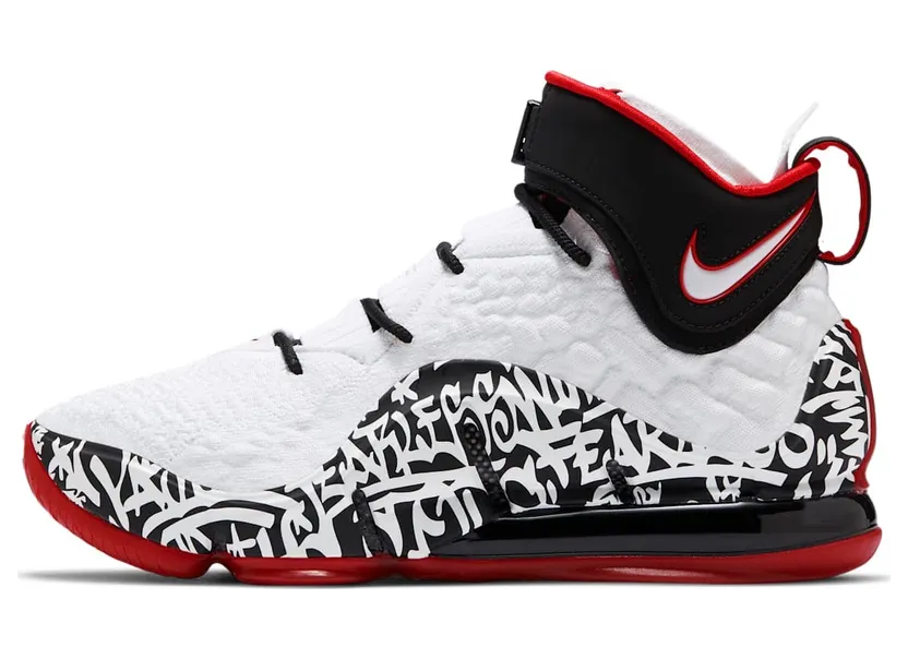 LeBron 17″Graffiti”Basketballschuh – Weiß Weiß (CT6047-100)