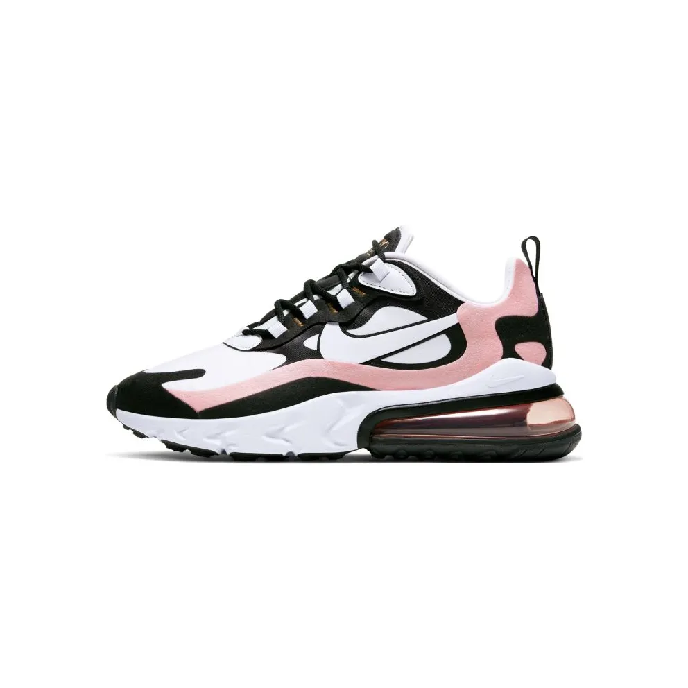 Nike Air Max 270 React Black White Bleached Coral (W) Black/White-Bleached Coral-Metallic Gold (AT6174-005)