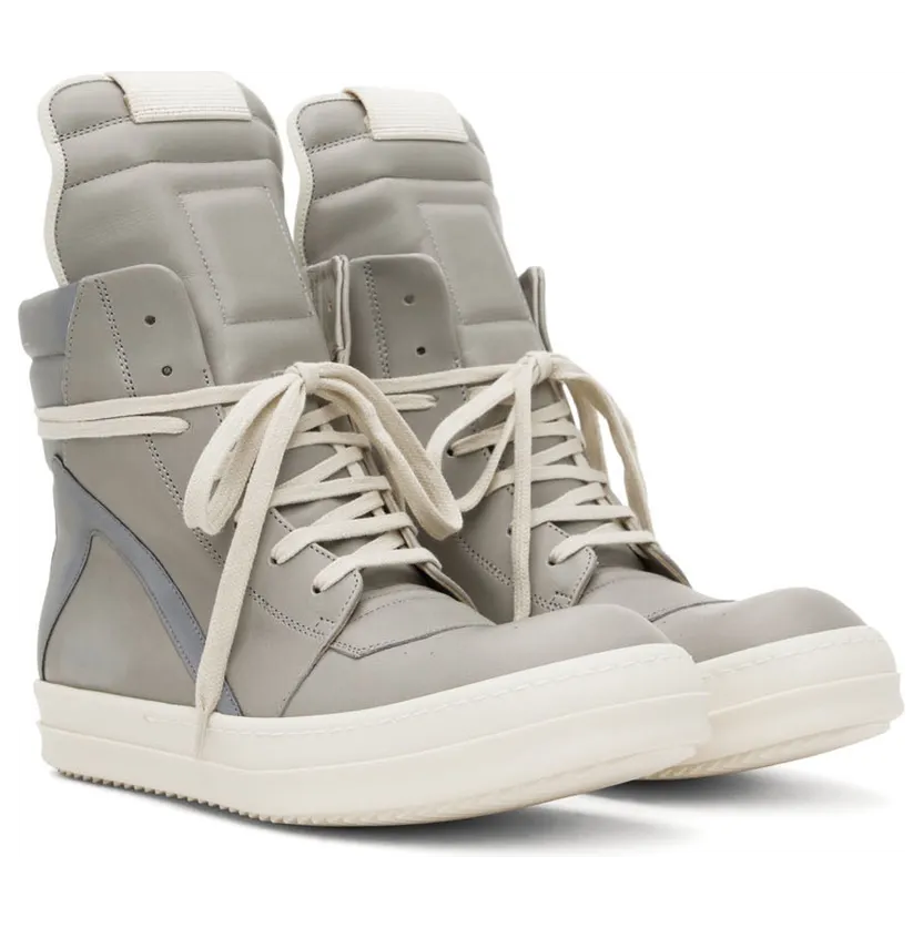 Rick Owens Gray Geobasket Sneakers (RR02B2894 LPORX) (4)
