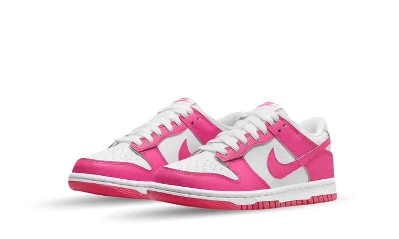 Nike Dunk Low Laser Fuchsia White (GS) (FB9109-102)