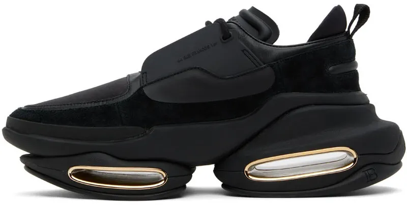 Balmain Black B-Bold Low-Top (YN1VI541LSLD)