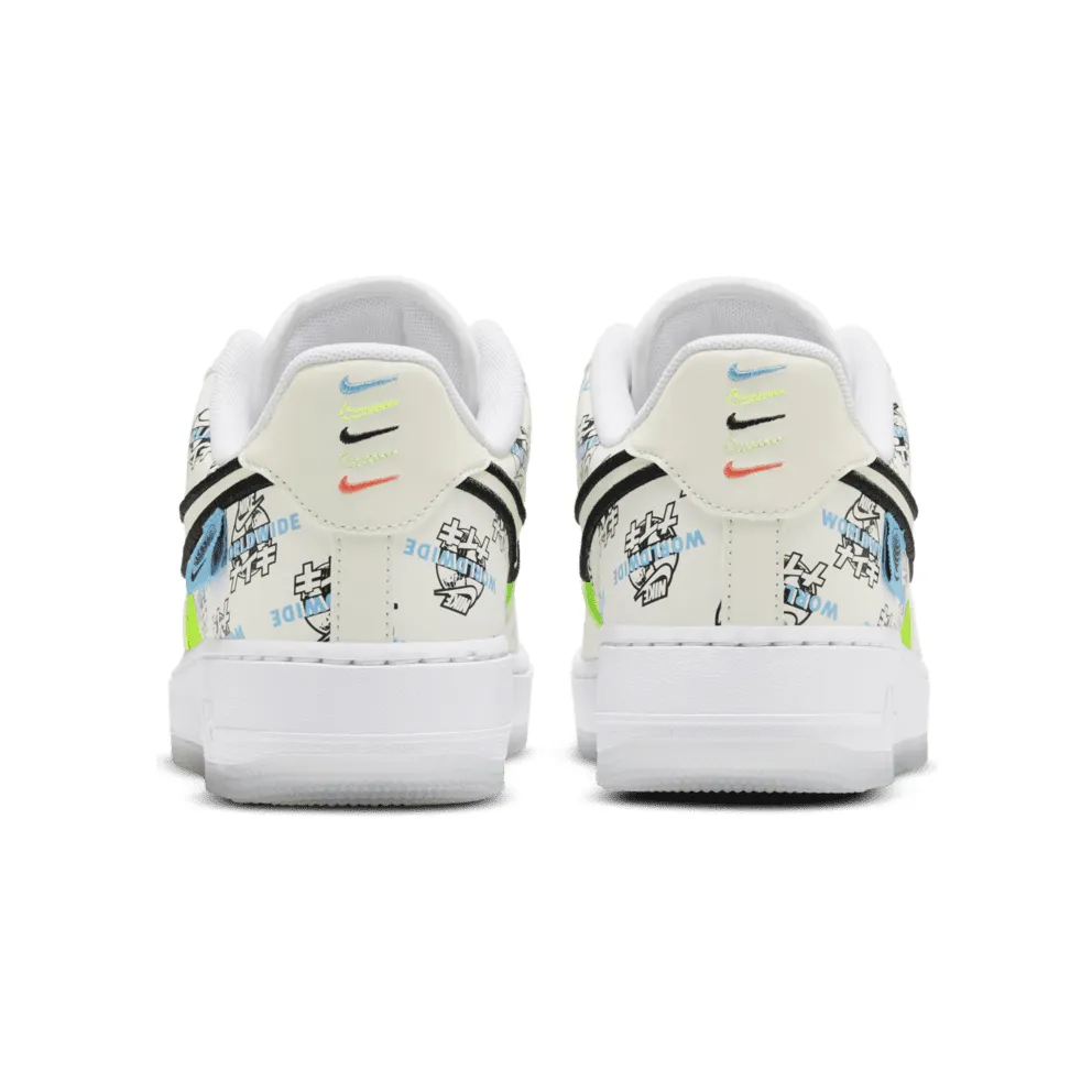 Nike Air Force 1 Low Worldwide Katakana White/White-Black-Volt-Blue Fury (DA1343-117)