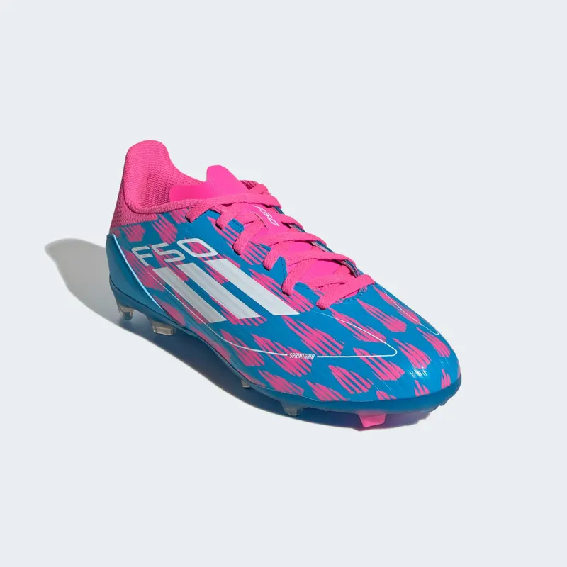 adidas F50 League Multi-Ground Solar Blue Cloud White Solar Pink (IF1365)