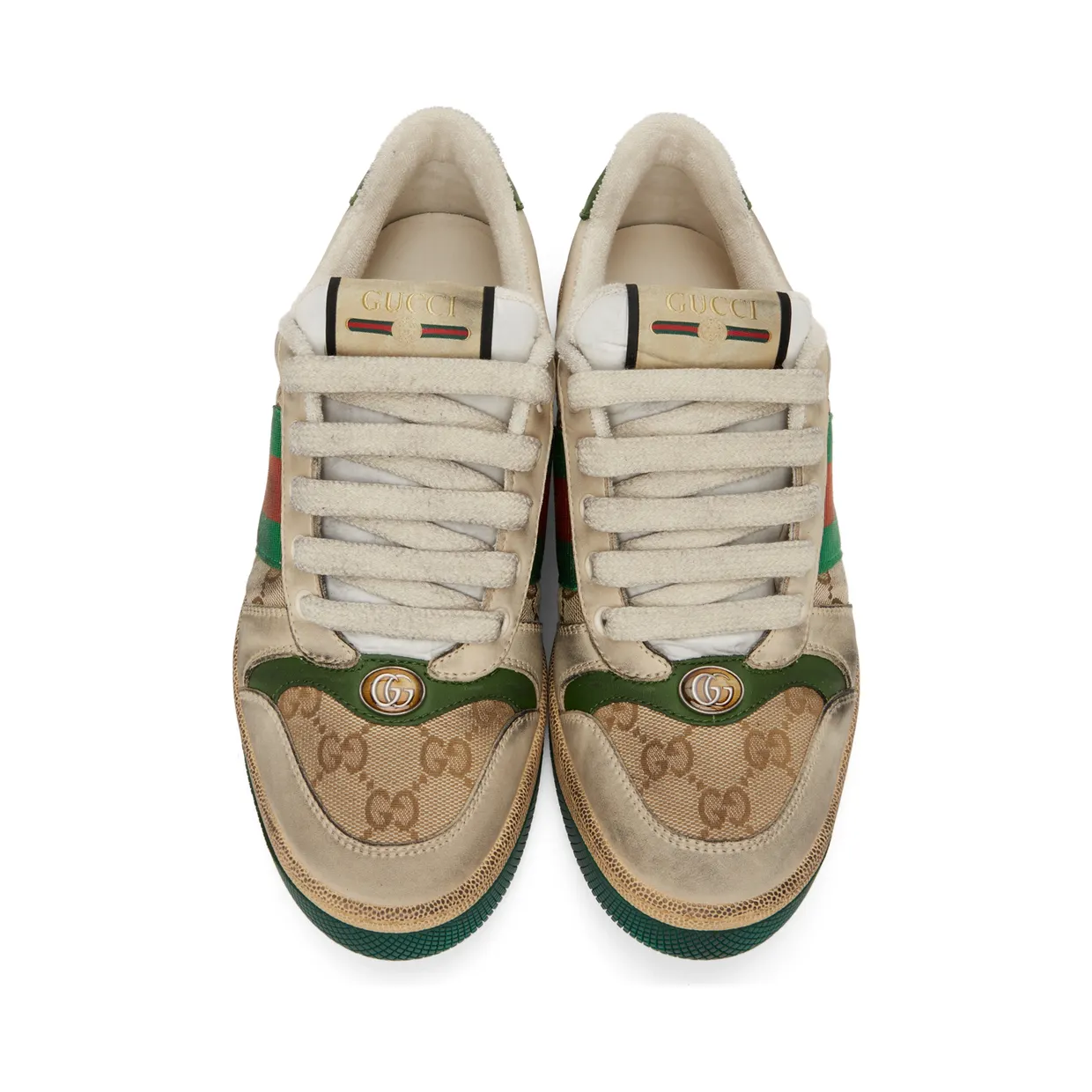 Gucci Beige Screener GG Sneakers (546551 9Y920) (5)