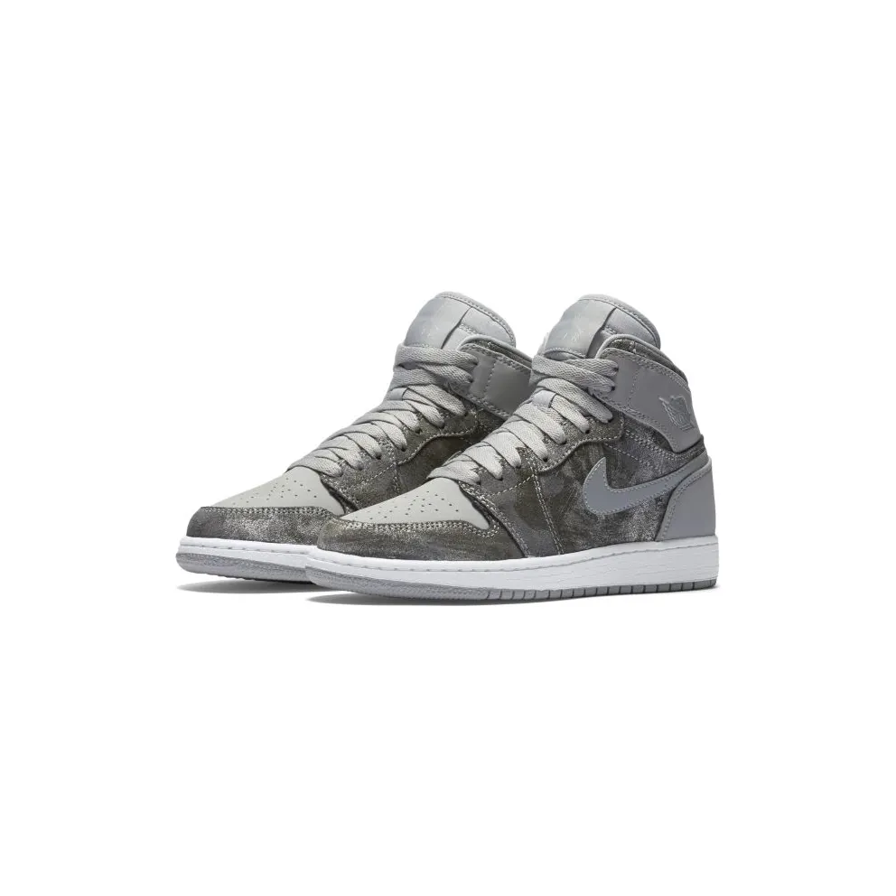 Jordan 1 Retro All Star 2016 (GS) Wolf Grey/Metallic Silver/White (819664-004)
