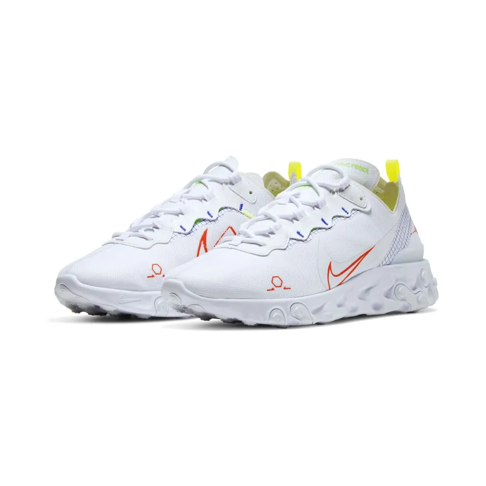 Nike React Element 55 “White / Racer Blue / Green Strike / Laser Crimson” (CU3009-101)
