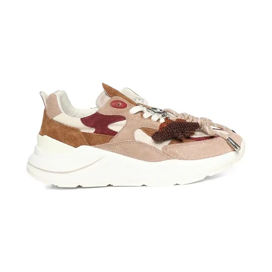 D.A.T.E. Fuga sneakers met vlakken – Beige (W441FG)