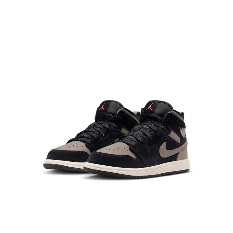 Air Jordan 1 Black/Light Wild Mango/Muslin/Olive Grey (IB7052-002)