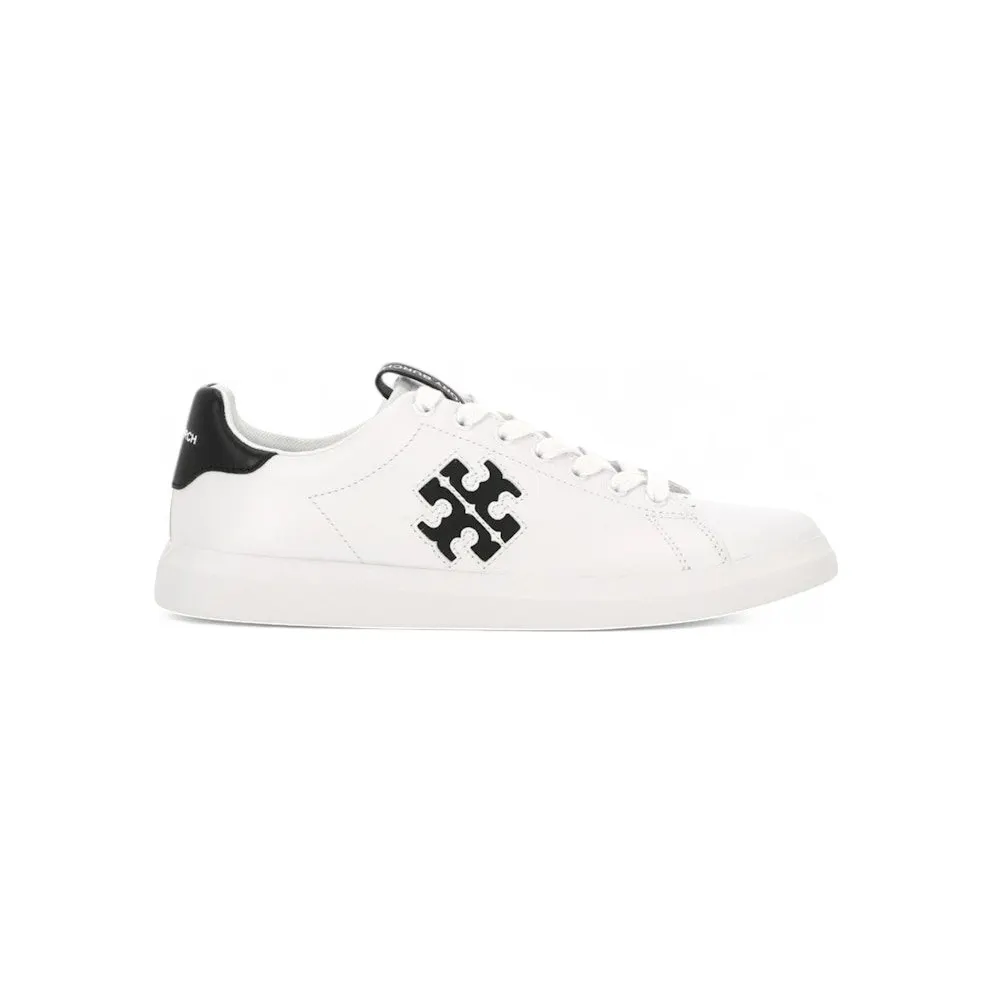 Tory Burch Double T Howell Court Sneaker Titanium White/Black (149728-101)