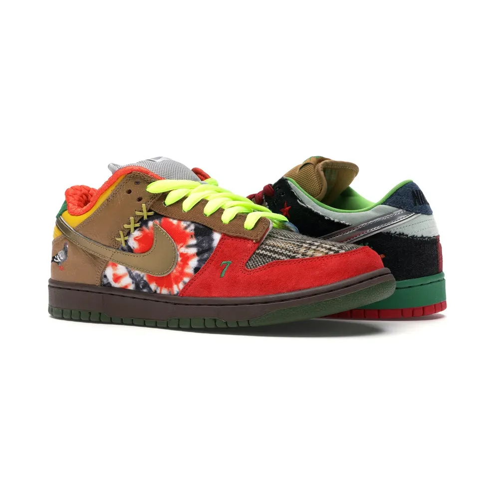 Nike Dunk SB Low What the Dunk White/College Blue-Chrome-Deep Red (318403-141)