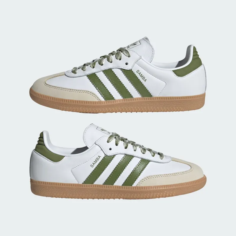 Adidas Samba OG “White Tech Olive Gum” (JS1352)