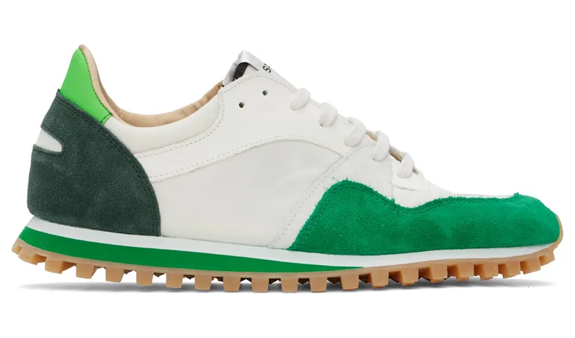Spalwart Green & Off-White Marathon Trail Low Sneakers (97037767460)