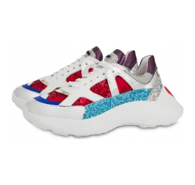 Moschino Sneakers Mit Pailletten Und Großem Glitzer (POLJA15306G1AIL150A)