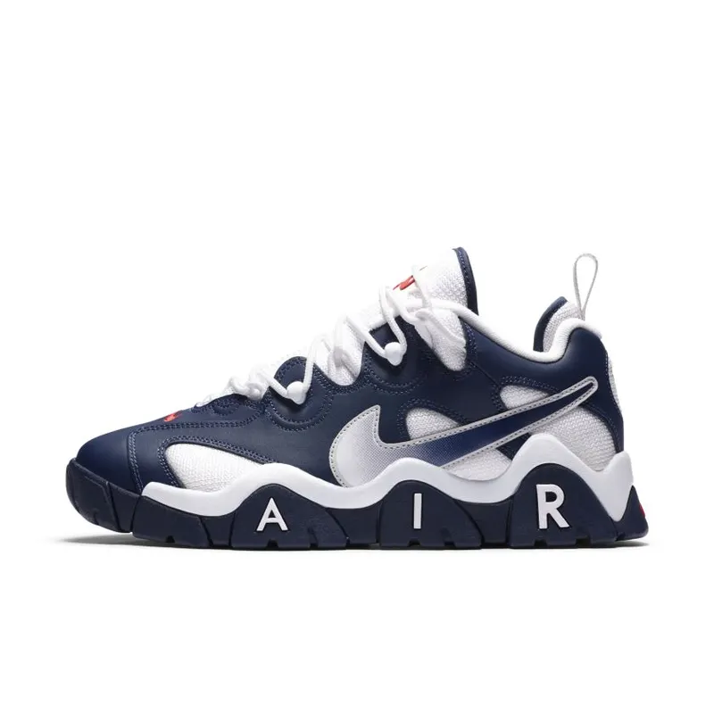 Nike Air Barrage Low USA (2020) Midnight Navy/White-University Red-Metallic Silver (CN0060-400)