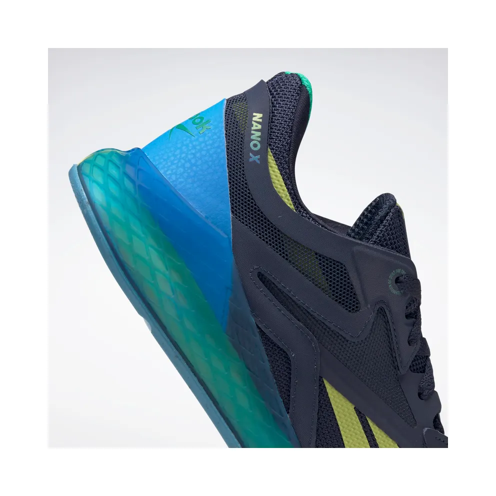Reebok Nano X Shoes Vector Navy / Horizon Blue / Chartreuse