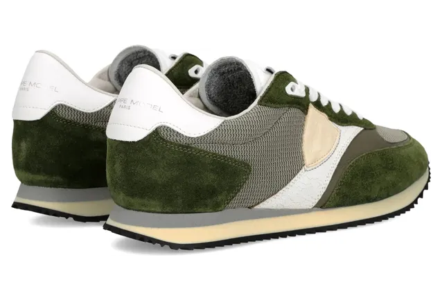 Philippe Model Suede Panelled “Green/Grey” (BVLU W007) (2)