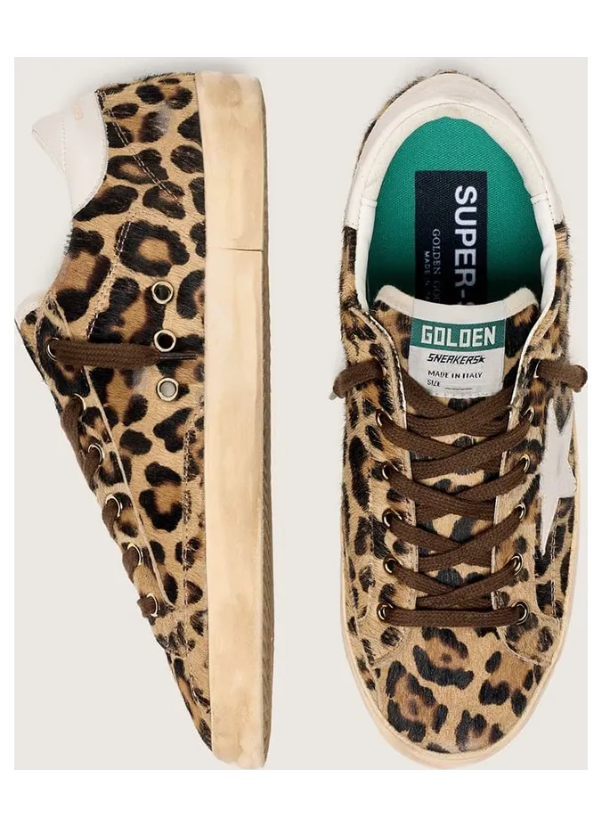 Golden Goose Women’S Super-Star In Leopard-Print Pony Skin With Leather Star And Heel Tab (GWF00101.F006579.55630) (3)