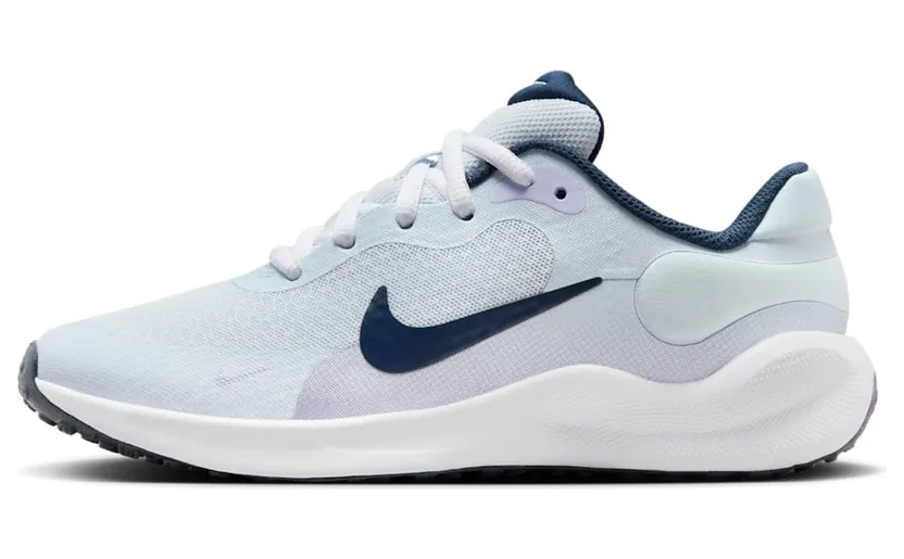 Nike Revolution 7 GS “Football Grey Midnight Navy” (FB7689-004)