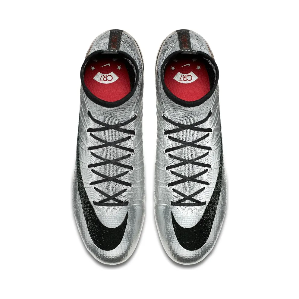 Nike Mercurial Superfly 4 CR7 Quinhentos Metallic Silver/Black-Gym Red (839622-006)