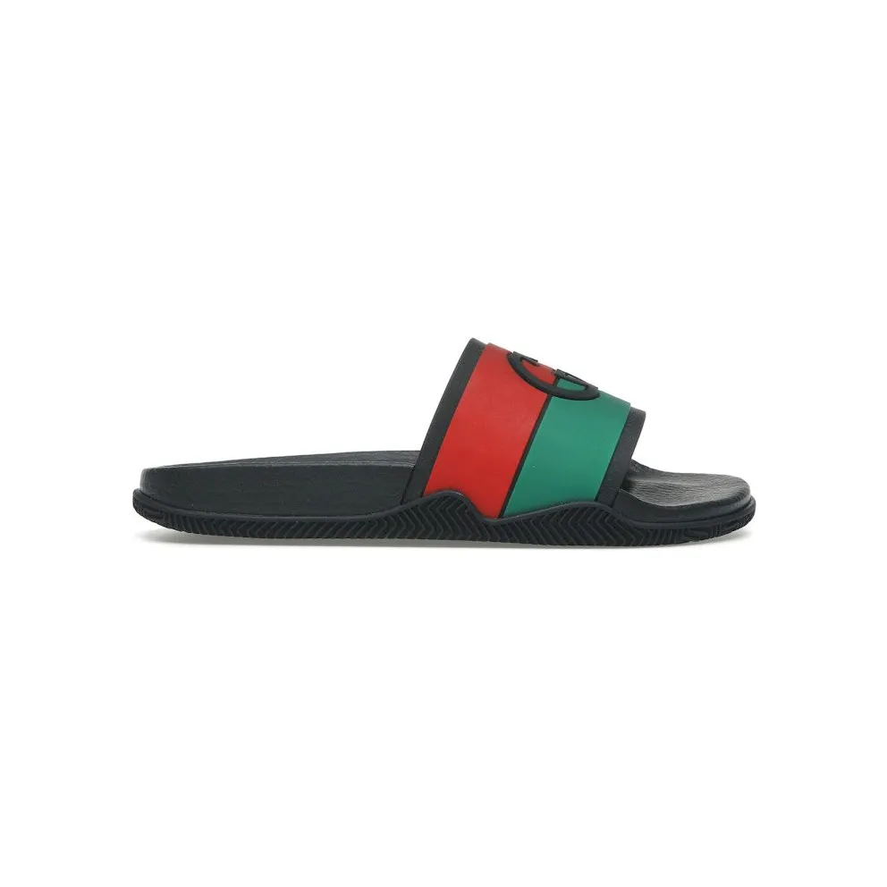 Gucci Slides Interlocking G Black Red Green (655461 JFA00 8815)