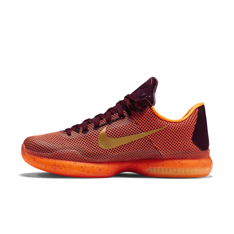 Nike Kobe 10 Silk Road Merlot/Metallic Gold-Villain Red-Total Orange (705317-676)