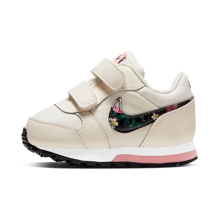 Nike TD MD Runner 2 Vintage Floral “Pale Ivory / Pink Tint / White / Black” (BQ7028-100)