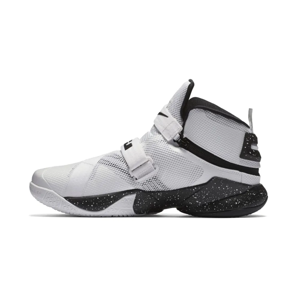 LeBron Soldier 9 “FLYEASE” White/Black-Silver (846246-110)