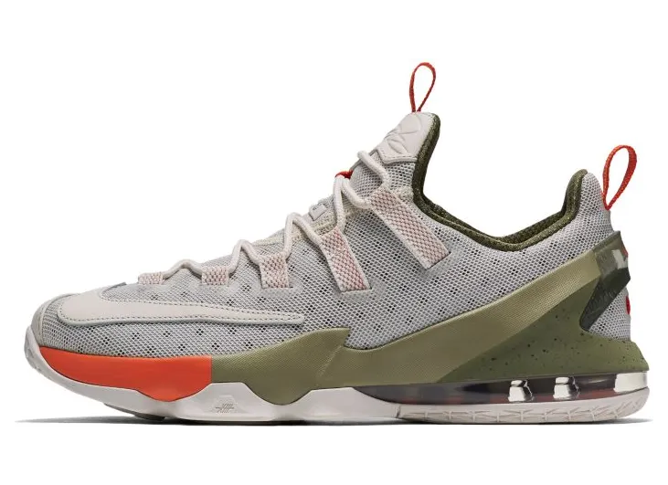 Nike LeBron 13 Low Premium ‘Phantom’ Phantom/Phantom-Neutral Olive-Turf Orange (849783-002)