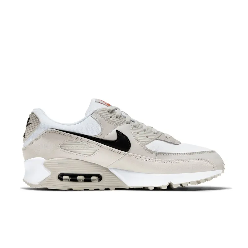 Nike Air Max 90 Light Bone – “White / Black / Light Bone / Team Orange” (DH4103-100)