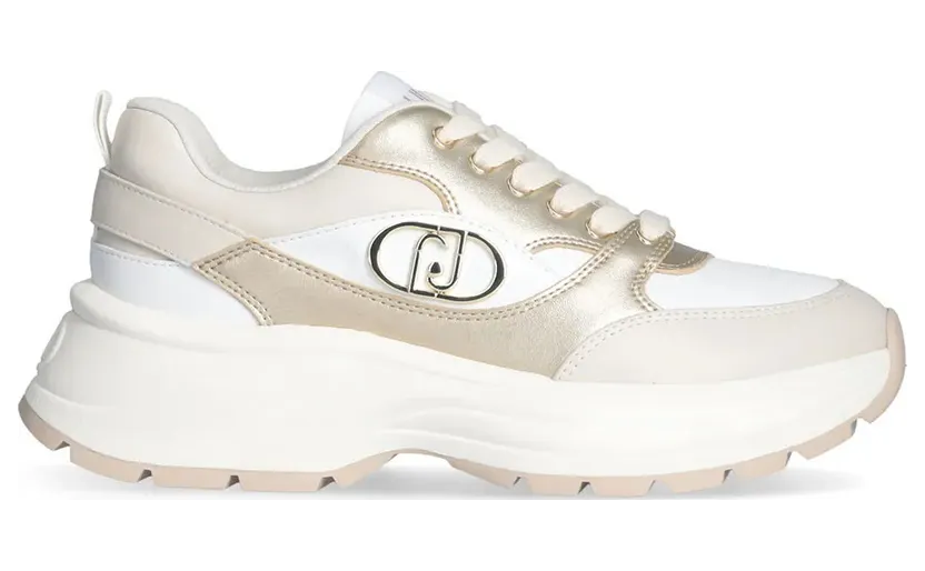 Liu Jo sneaker Calf Leather/Metalli Milk/Light Gold (BF5035PX026S1874)