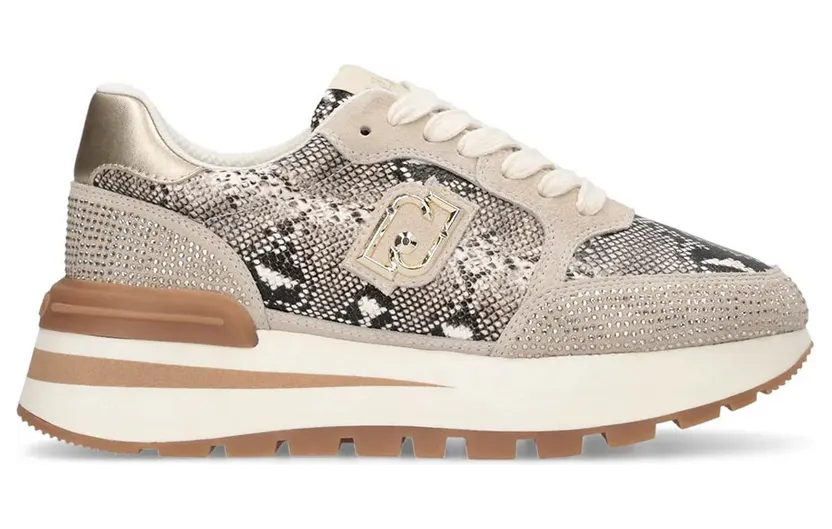 Liu Jo sneaker Cow Suede/Strass/Pri Rope/Light Gold (BF5049PX747S3815)