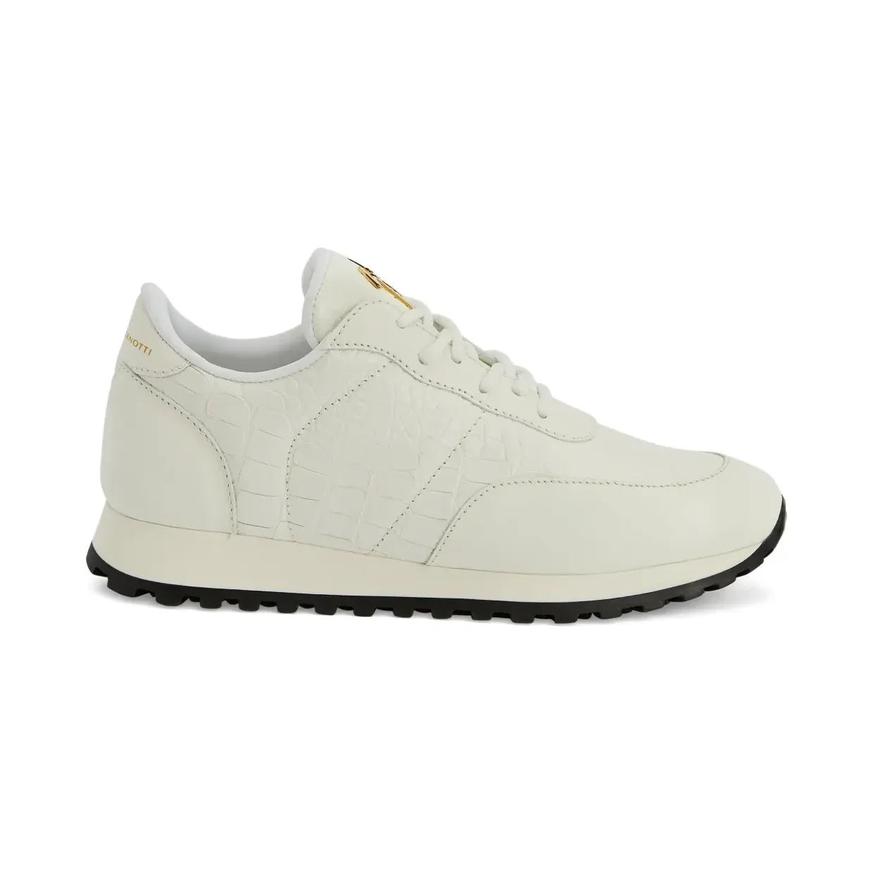Giuseppe Zanotti Jimi leren met krokodillen-reliëf “White” (I160018K30)