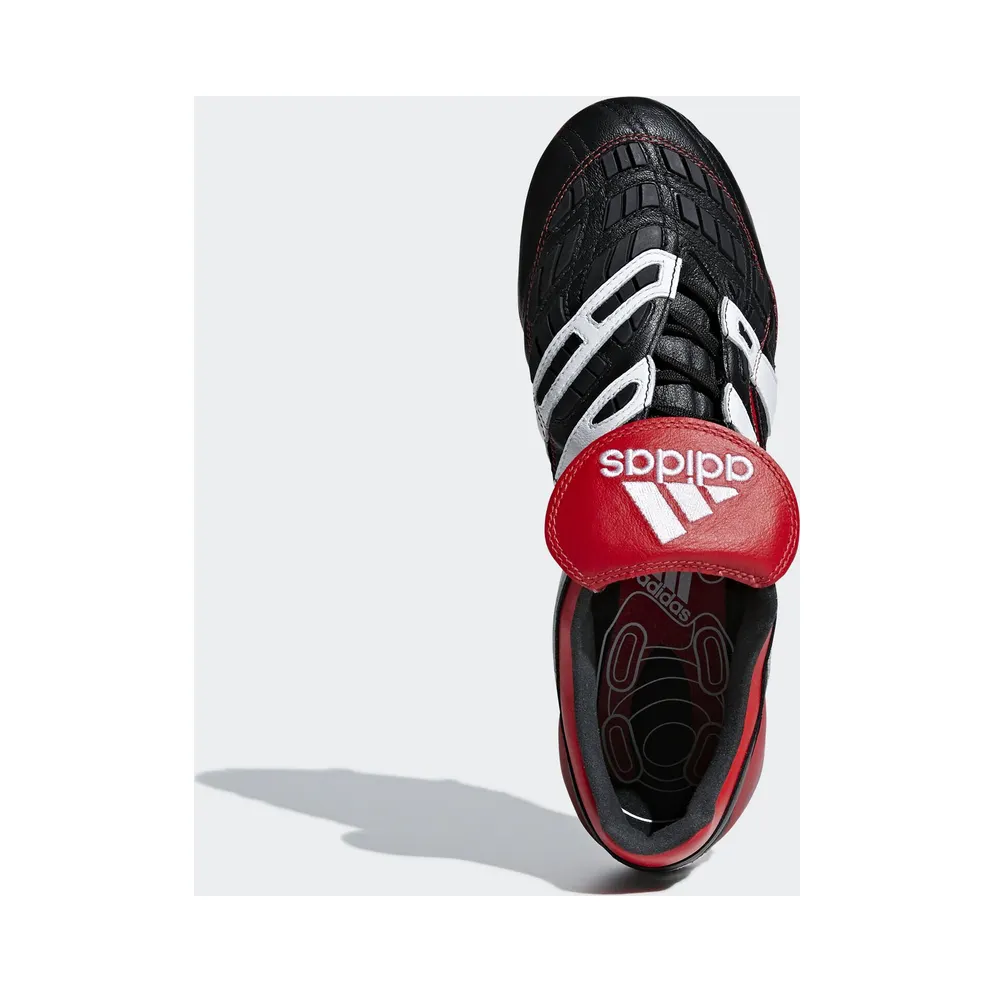 adidas Predator Accelerator Firm Ground Cleat Black White Red Core Black/Cloud White/Red (D96665)