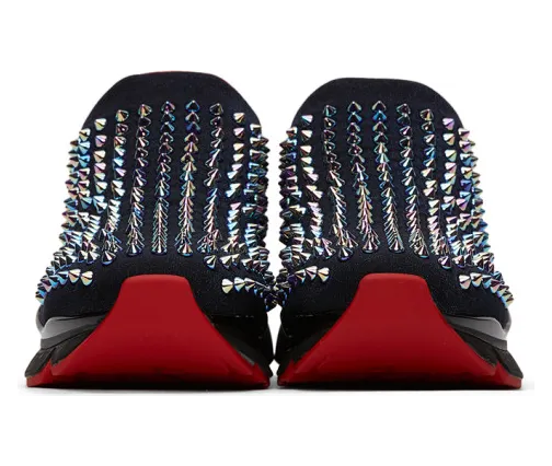 Christian Louboutin Black Spike Sock Sneakers (1200318) (2)