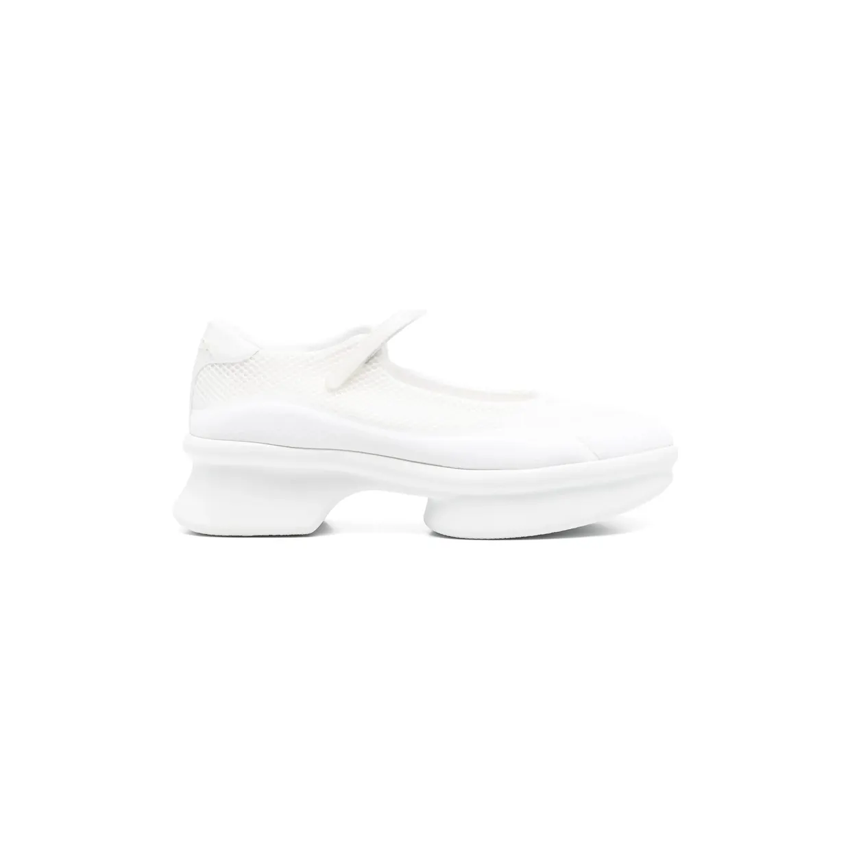 Prada Logo-detail Round-toe “White” (1F111O F 050 YZU F0009)