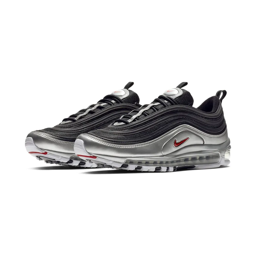 Nike Air Max 97 Silver Black Black/Varsity Red-Metallic Silver-White (AT5458-001)