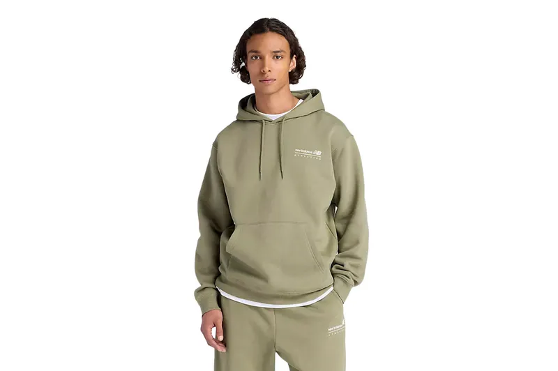 New Balance – Linear Graphic Fleece Hoodie – Sweatshirt-Hoodie (MT53528DEK)