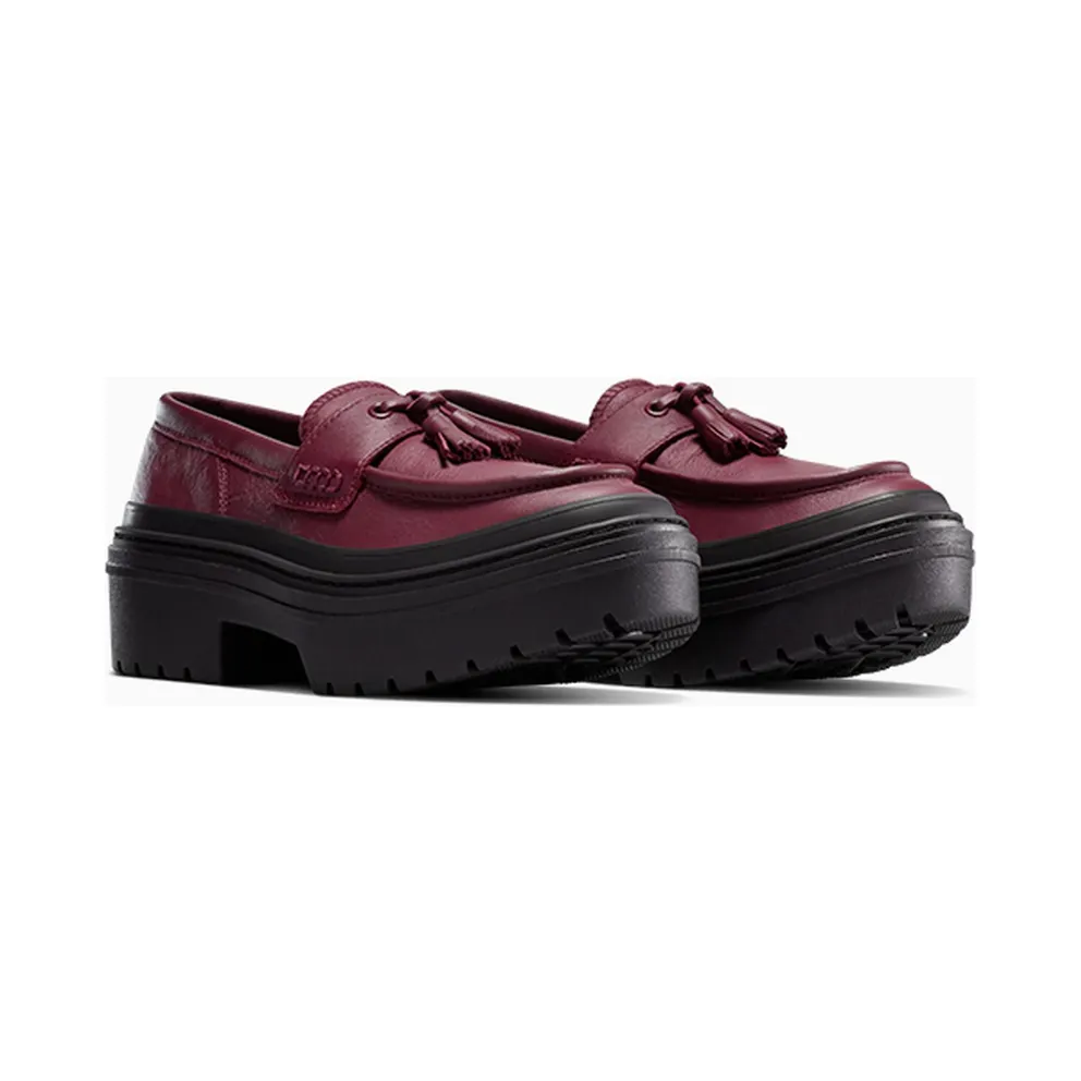 Converse Chuck Taylor All Star Lugged Heel Loafer Platform Leather Deep Bordeaux/Deep Bordeaux (A14708C)