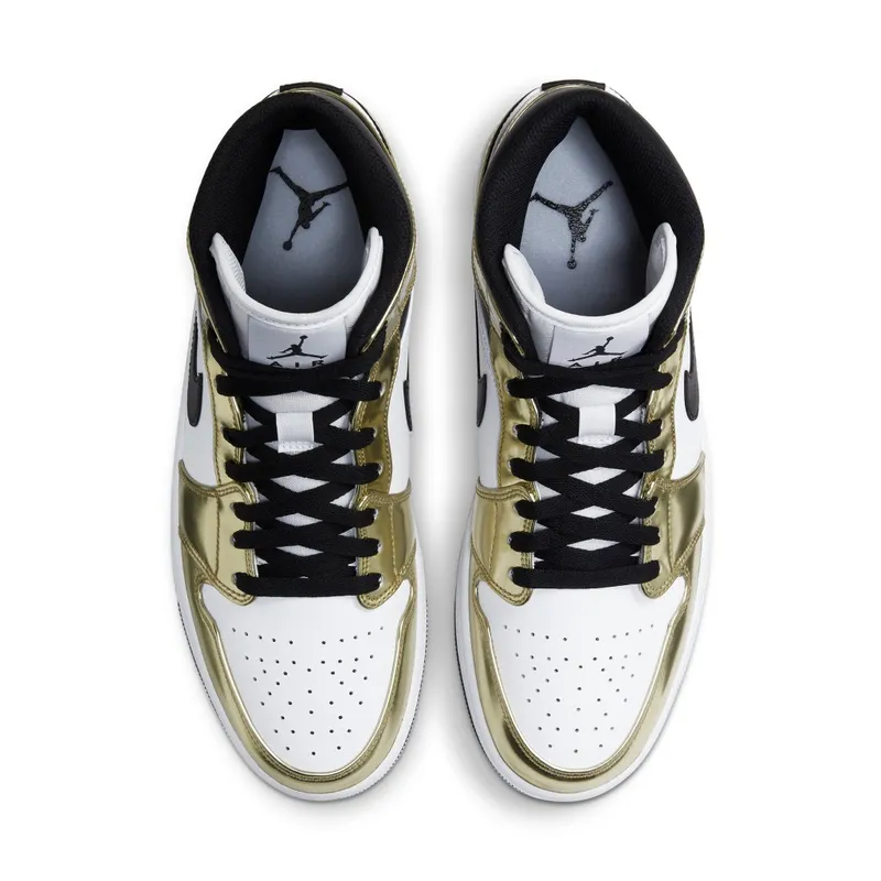 Jordan 1 Mid Metallic Gold Black White Metallic Gold/Black-White (DC1419-700)