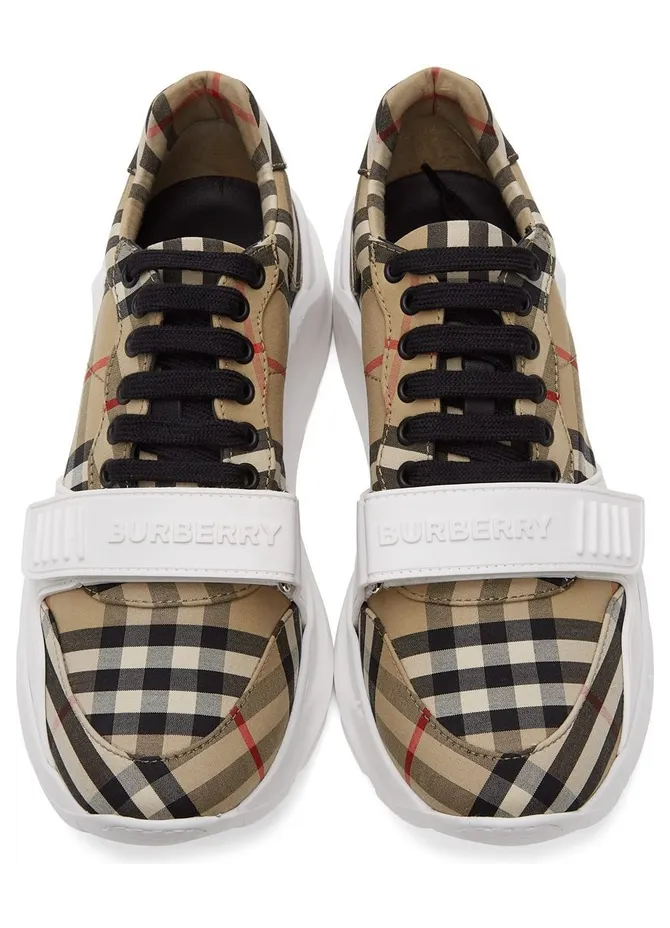 Burberry Beige Vintage Check Sneakers (8046826) (5)