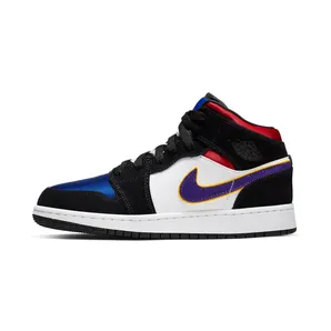 Air Jordan Nike AJ I 1 SE (GS) (2019) – “Black / Field Purple White-gym Red-rush Blue-amarillo” (BQ6931 005)