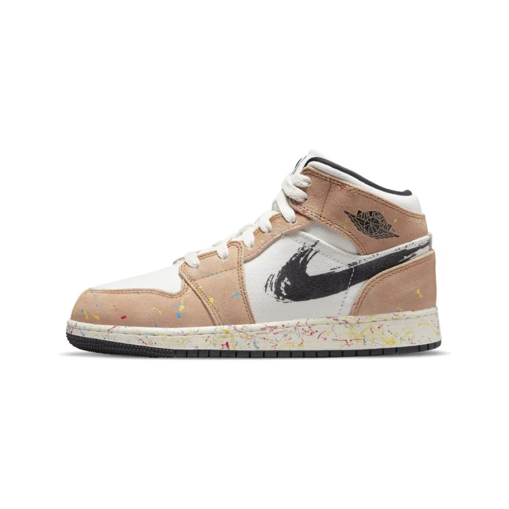 Jordan 1 Mid SE Brushstroke (GS) (DA8006-100)