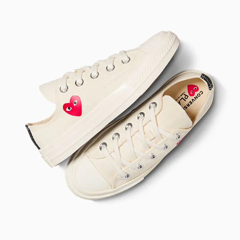 Converse PLAY Comme des Garçons Single Heart Chuck 70 Milk/Red/Black (A08807C)