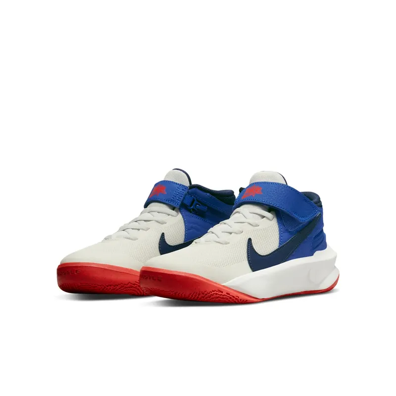 Nike Team Hustle D 10 FlyEase Older Kids’ Easy On/Off Basketball White (DD7303-103)