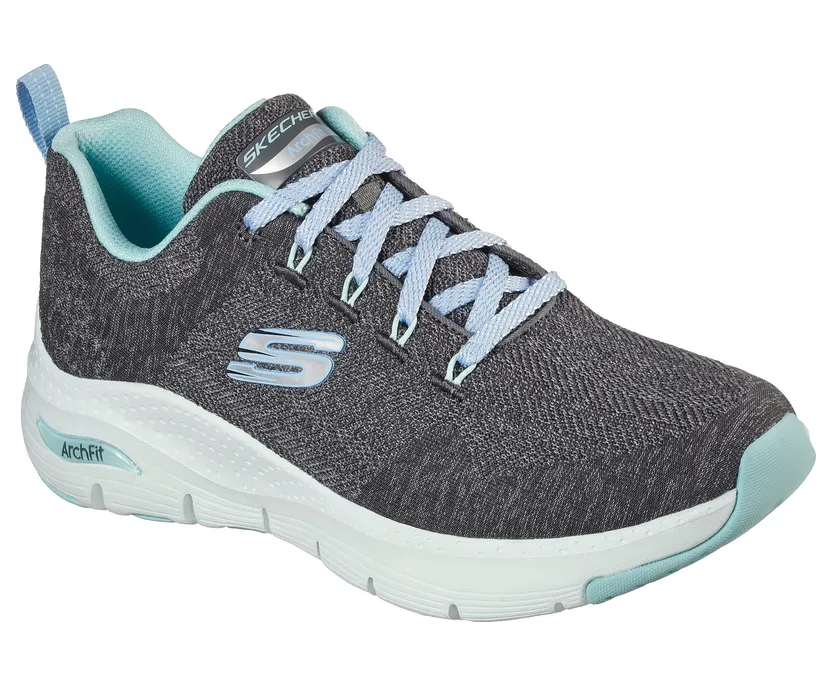 Skechers Arch Fit – Comfy Wave – Houtskool / Turkoois (149414 CCTQ)
