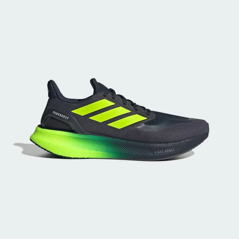 Adidas Pureboost 5 Running Shoes Aurora Ink / Lucid Lemon / Grey Strata (JH6446)