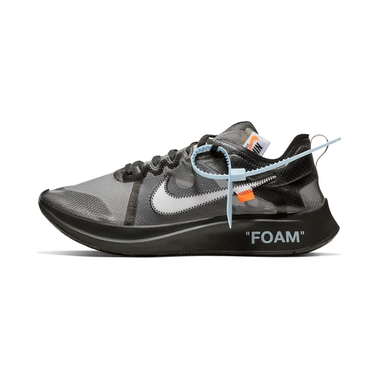 Nike x Off White Zoom Fly SP Black (2018) “Black / Cone / White” (AJ4588-001)
