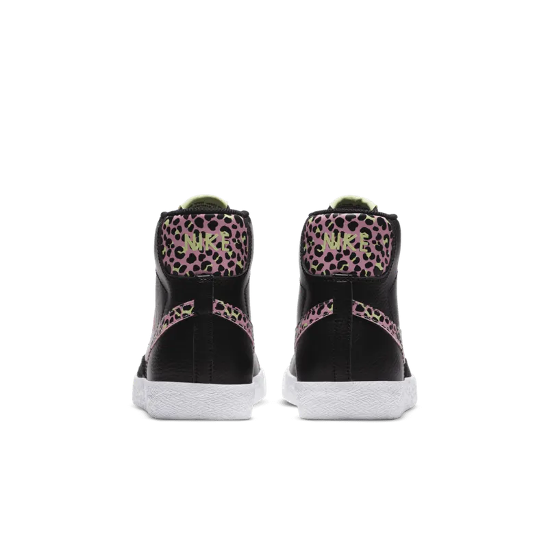 Nike Blazer Mid Black Pink Cheetah (GS) Black/Barely Volt-White-Pink Rise (DA4674-001)