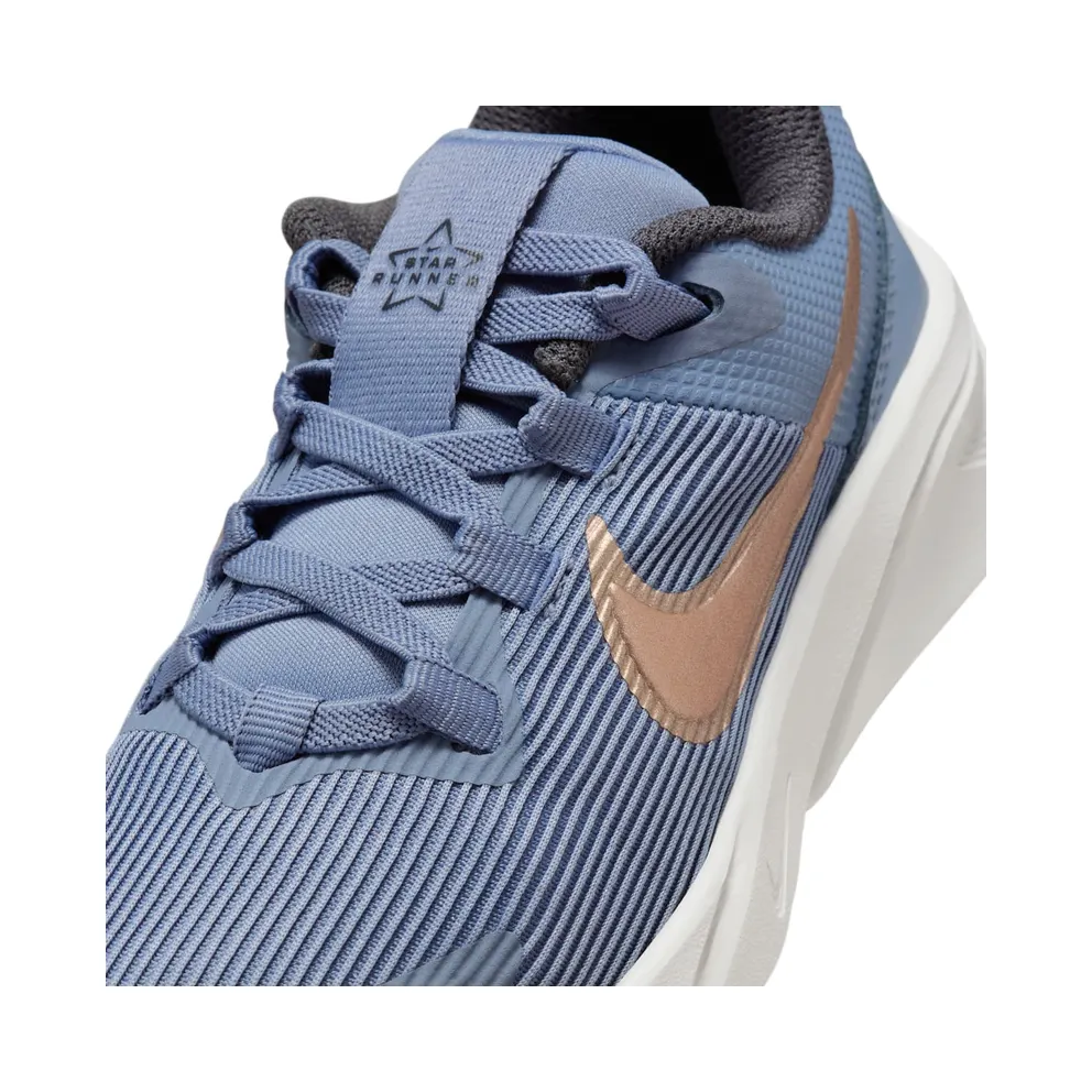 Nike Star Runner 4 Ashen Slate Armory Navy Pure Platinum Metallic Red Bronze (DX7614-405)